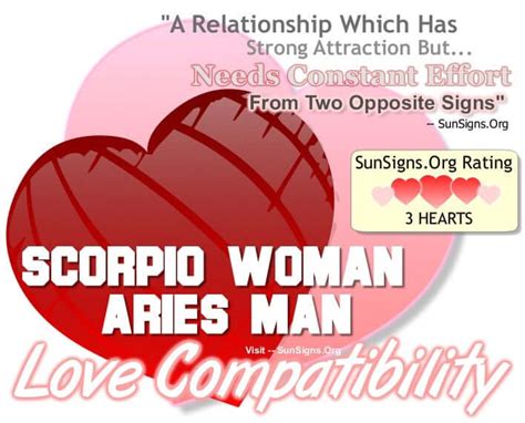 scorpio man dating aries woman